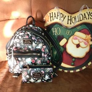 Loungefly backpack purse and wallet set
